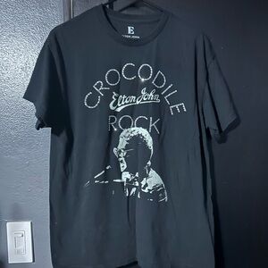 Elton John Crocodile Rock Black T-Shirt